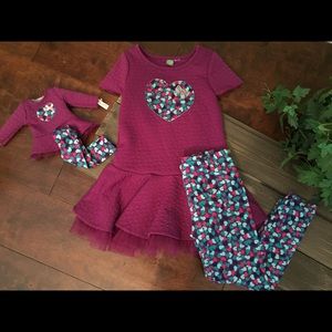Cute Dollie & Me Dress & Leggings